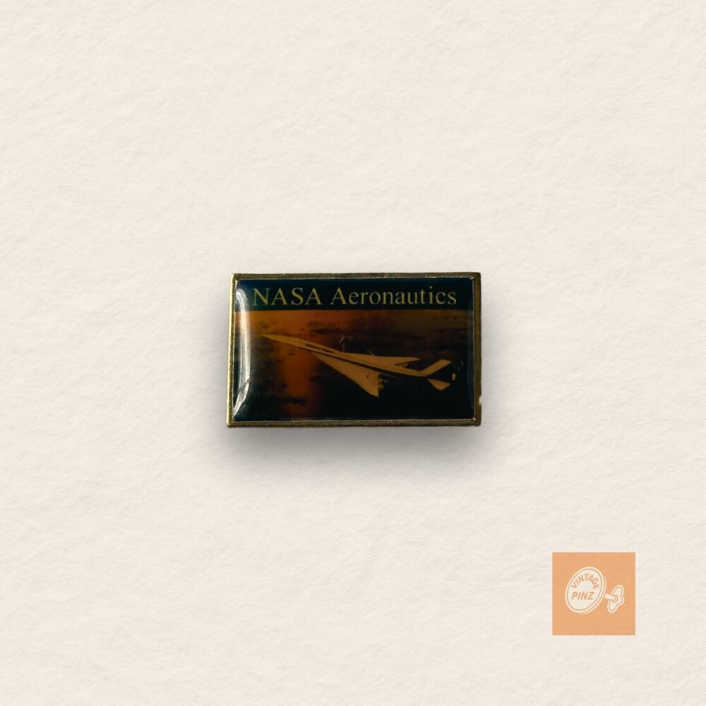 NASA Aeronautics Enamel Pin – Vintage Supersonic Jet Space Program Collectible